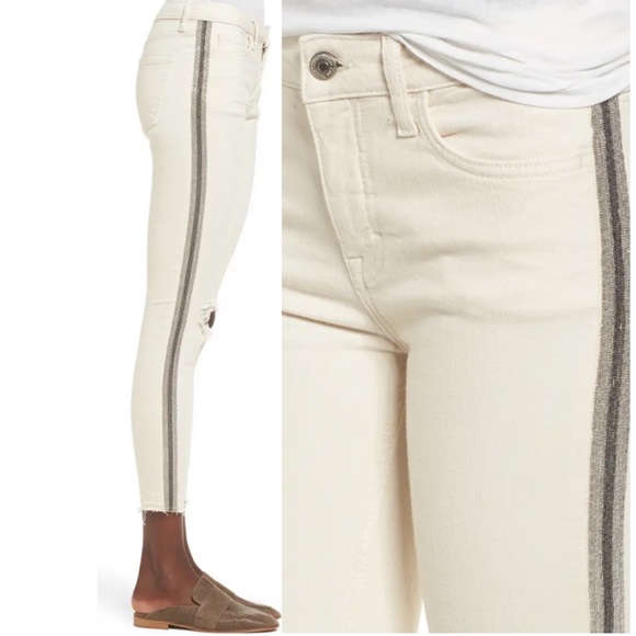 Free People Embellished Skinny Jeans Ivory 27 NWT - Picture 3 of 9